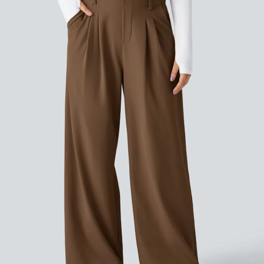 Halara Flex™ High Waisted Side Pocket Wide Leg Waffle Work Pants